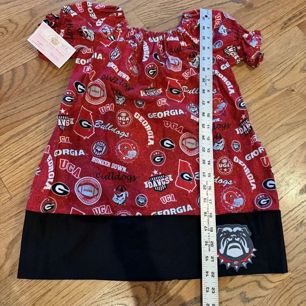 MELLONEAS MOBILE BOUTIQUE GEORGIA BULLDOG GIRLS SIZE 6 DRESS NEW GO DAWGS